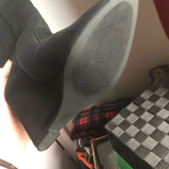 NWOT Black Knee High Heeled Boots Size 5,5 - Picture 6 of 7